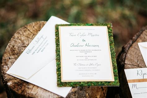 Moss Wedding Invitation .